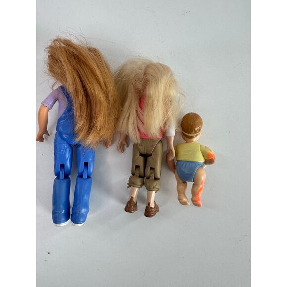 Vintage Lot of 5 Fisher Price Loving Family Dollhouse Figures Girls, Infant, Dad - Picture 5 of 5